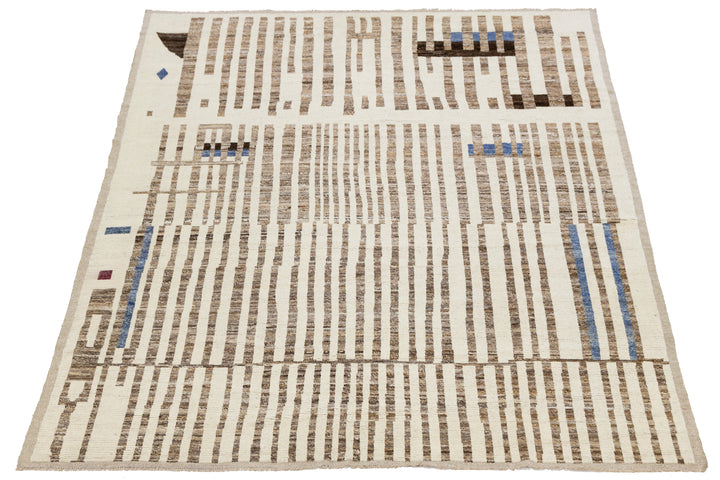 Modern Moroccan Wool Rug 9 X 12