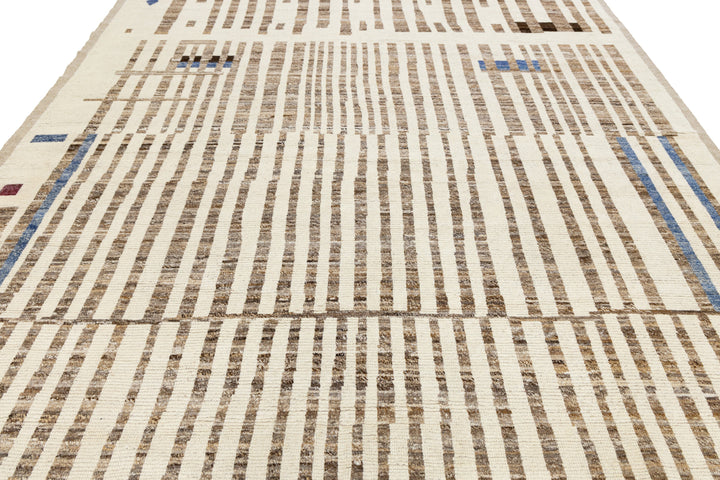 Modern Moroccan Wool Rug 9 X 12