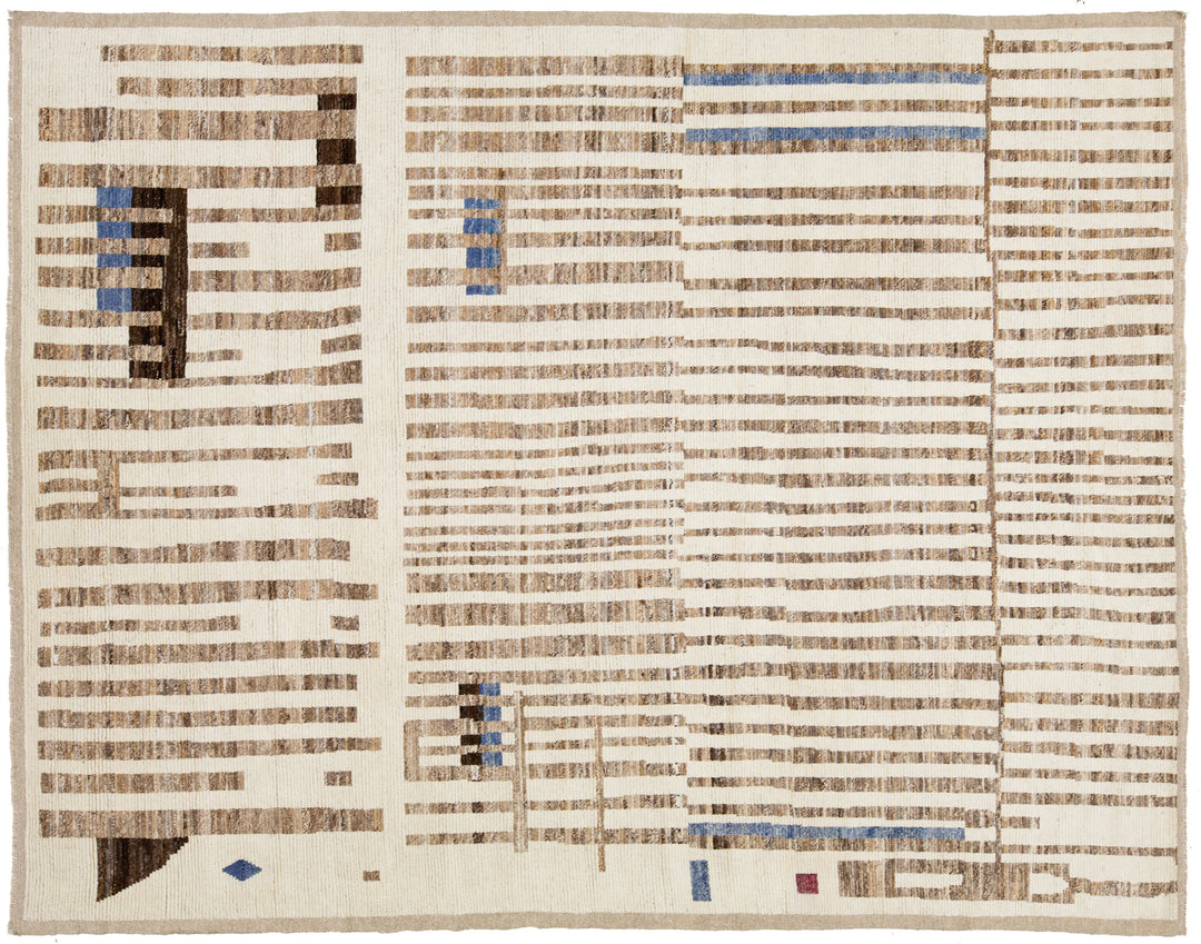 Modern Moroccan Wool Rug 9 X 12