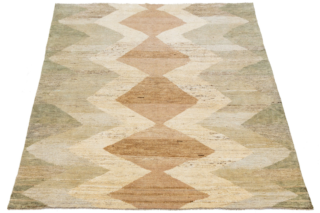 Modern Moroccan Wool Rug 9 X 12