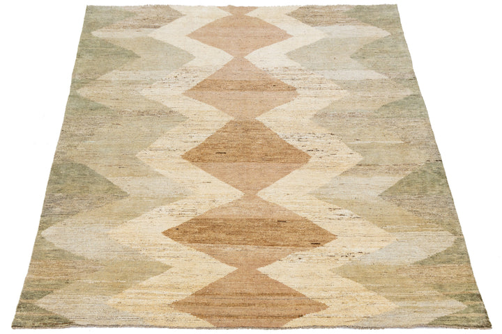 Modern Moroccan Wool Rug 9 X 12