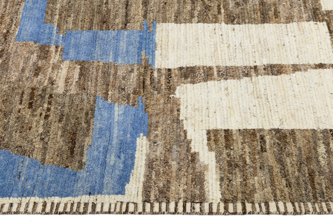 Modern Moroccan Wool Rug 8 X 11