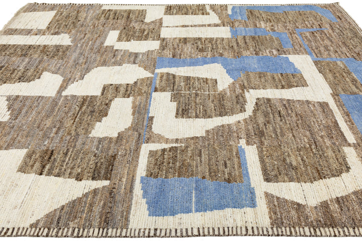 Modern Moroccan Wool Rug 8 X 11