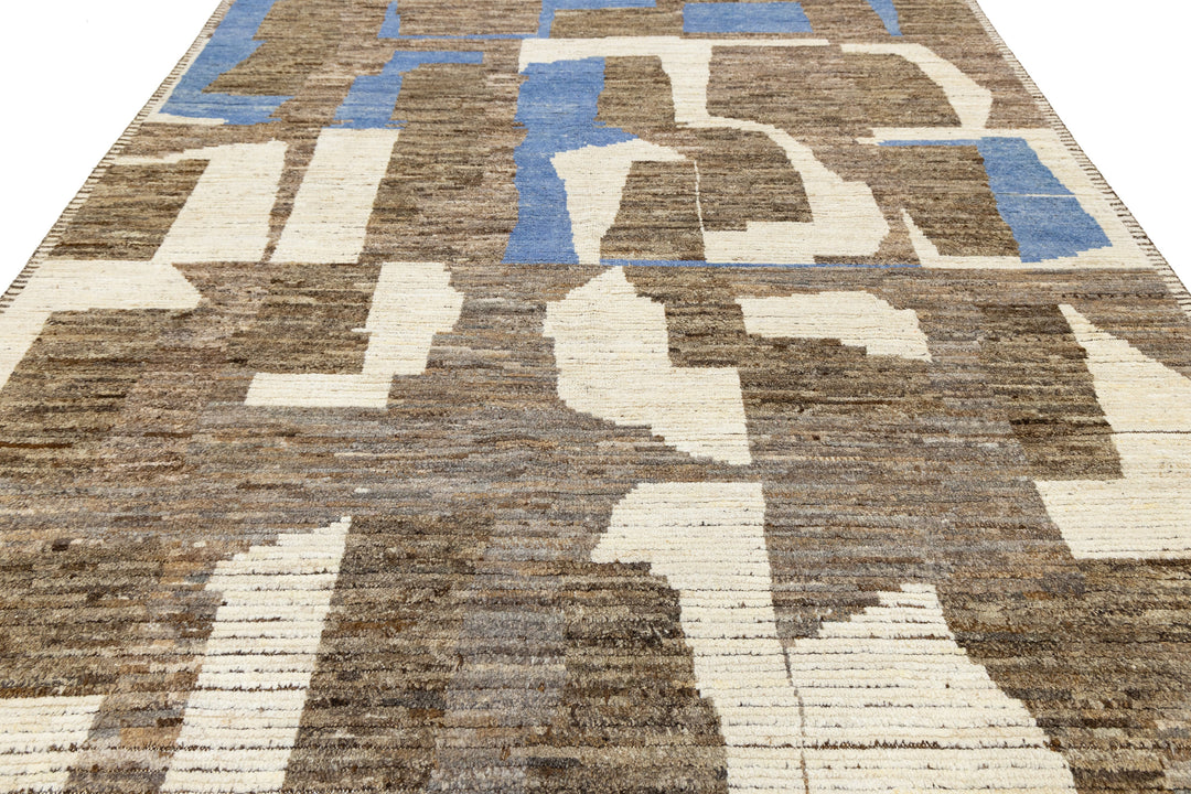 Modern Moroccan Wool Rug 8 X 11