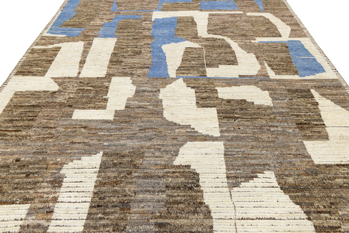 Modern Moroccan Wool Rug 8 X 11