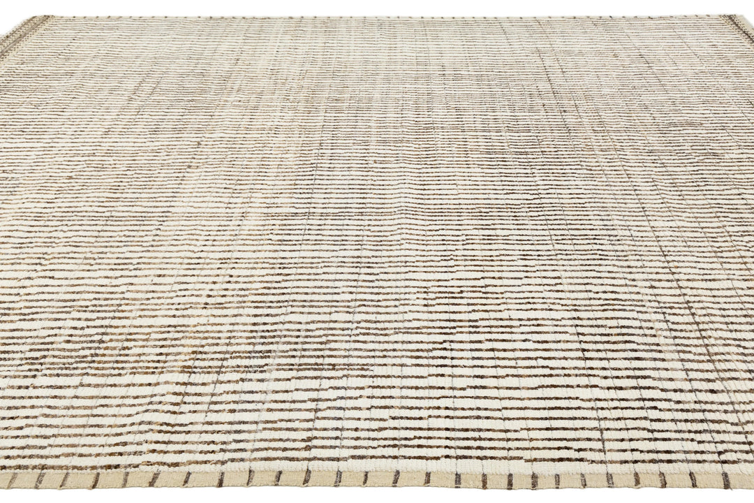 Modern Moroccan Wool Rug 9 X 12