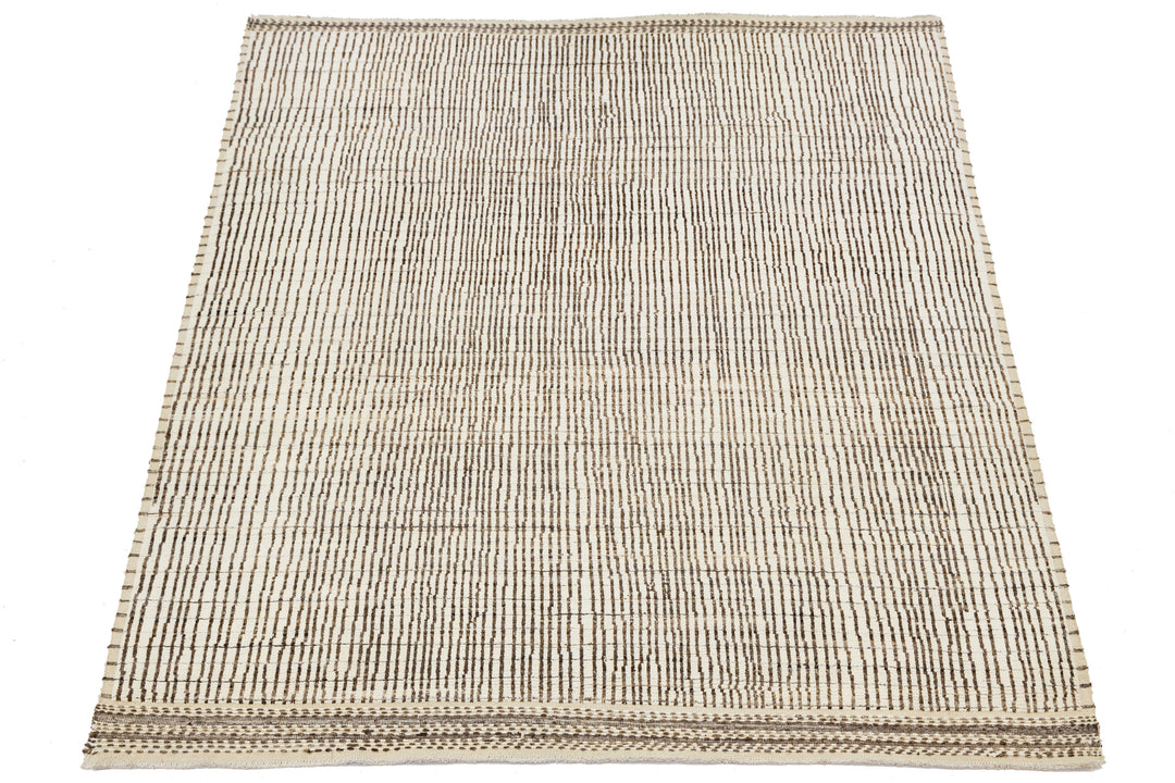 Modern Moroccan Wool Rug 9 X 12