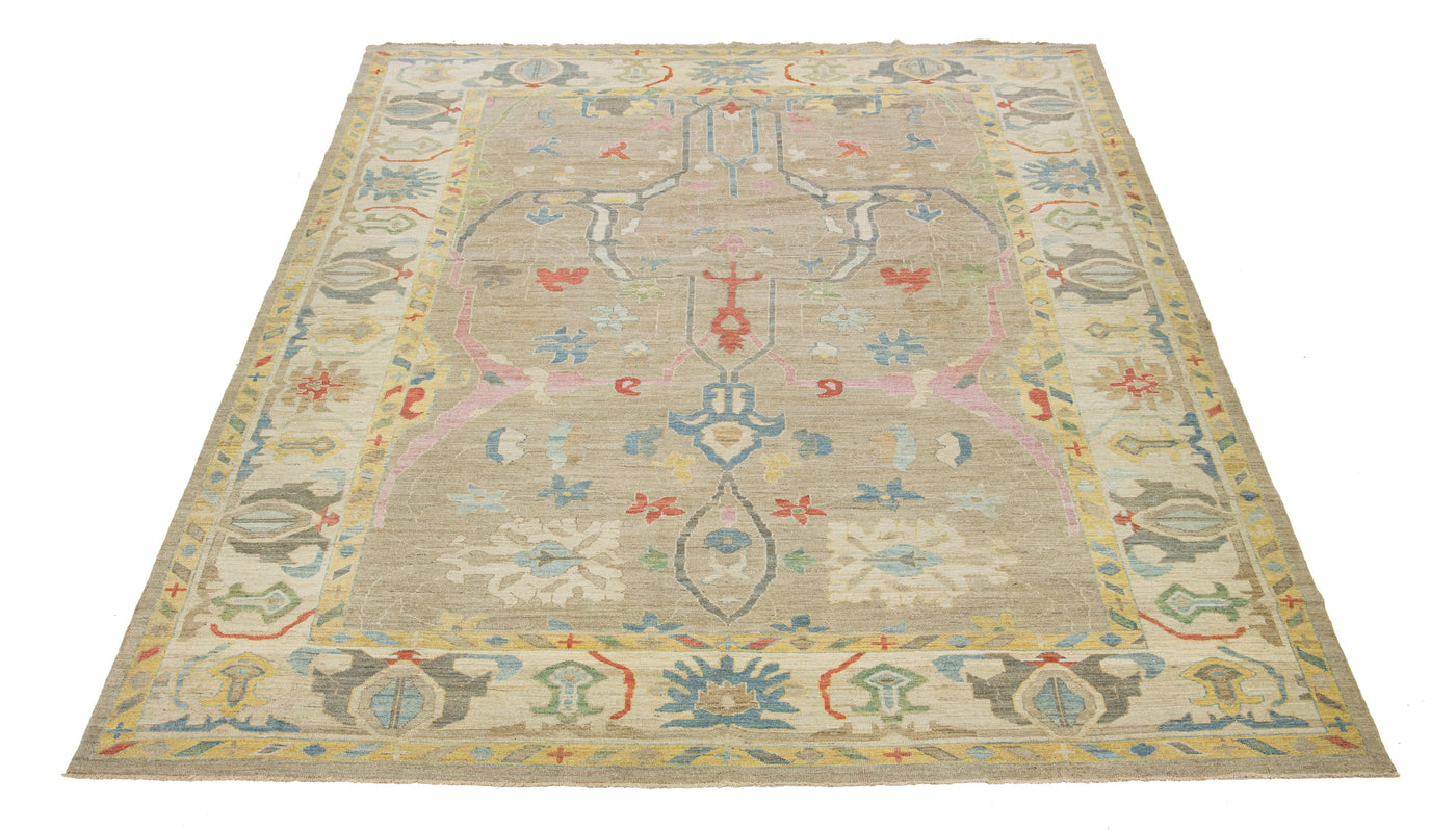 Modern Sultanabad Wool Rug 12 X 16