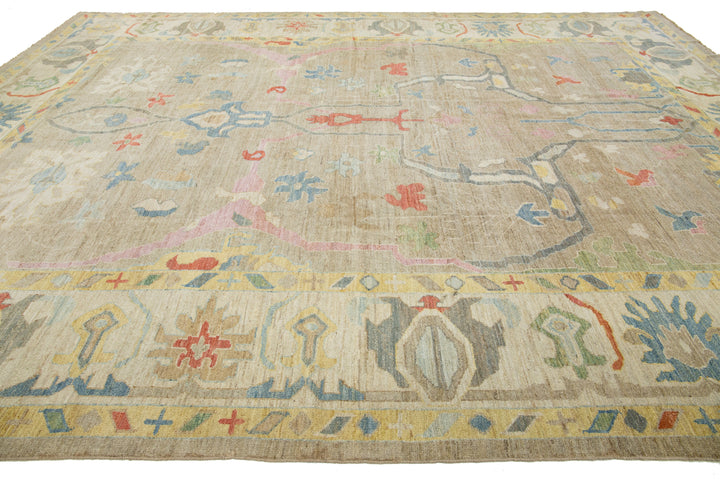 Modern Sultanabad Wool Rug 12 X 16