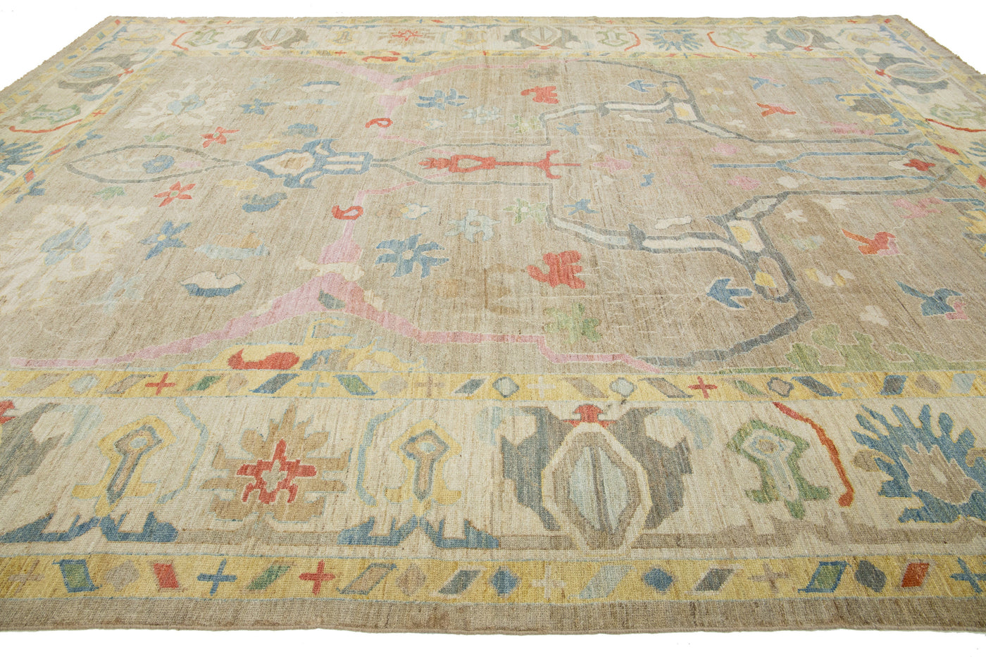 Modern Sultanabad Wool Rug 12 X 16