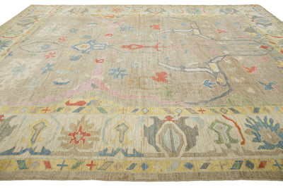 Modern Sultanabad Wool Rug 12 X 16