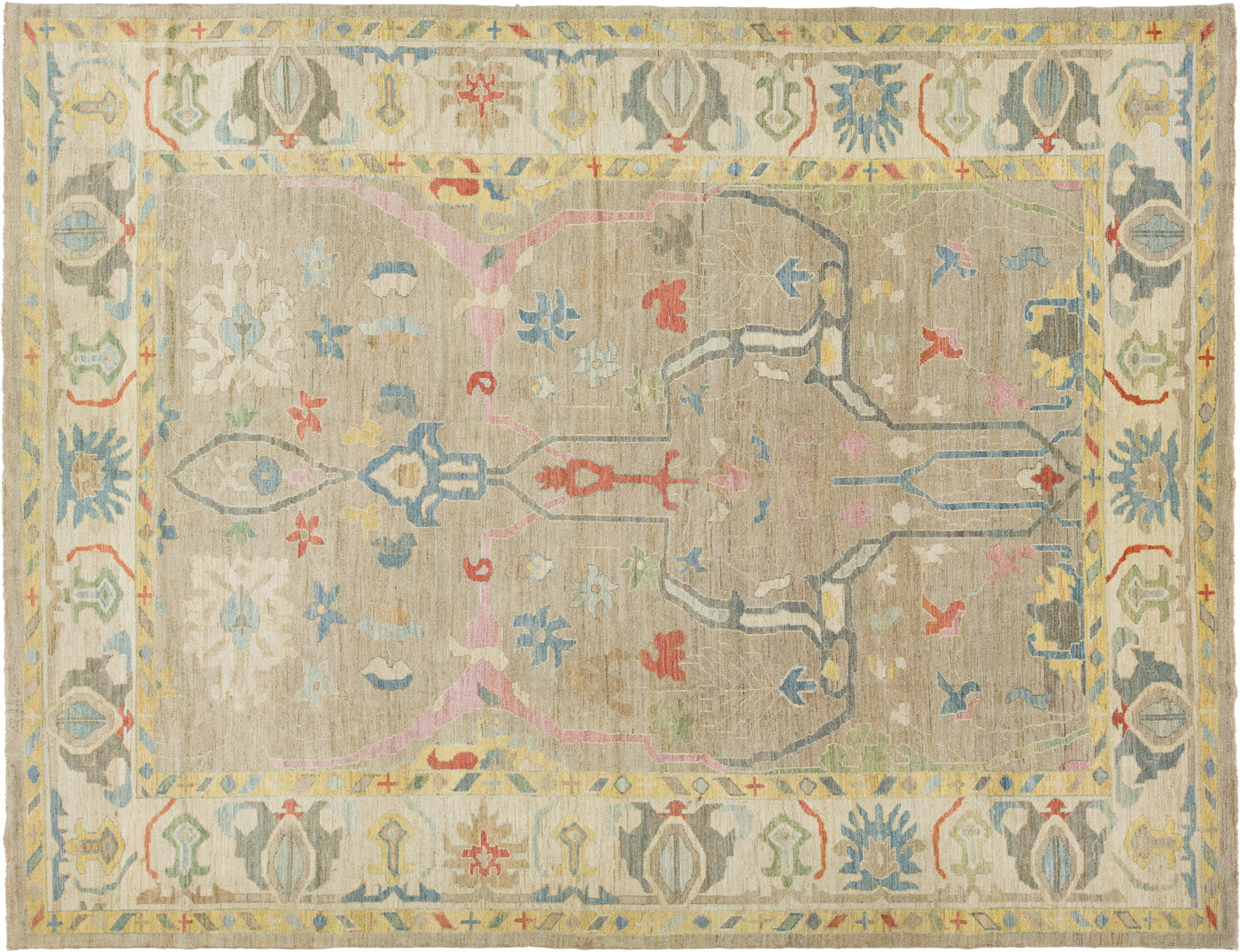 Modern Sultanabad Wool Rug 12 X 16