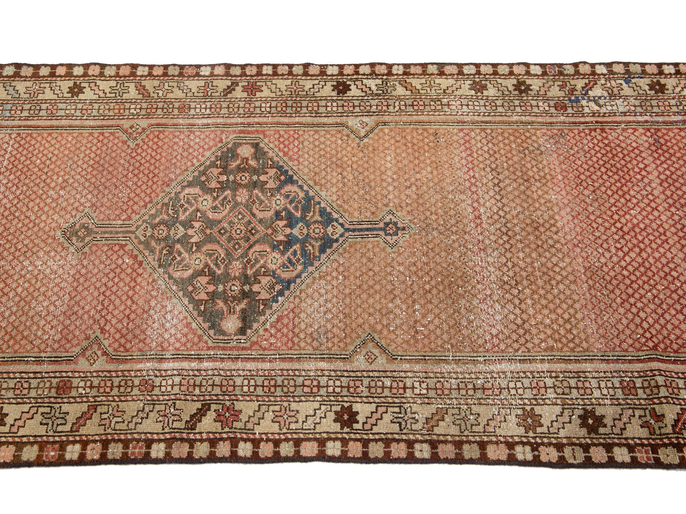 Antique Hamadan Wool Runner 3 X 10