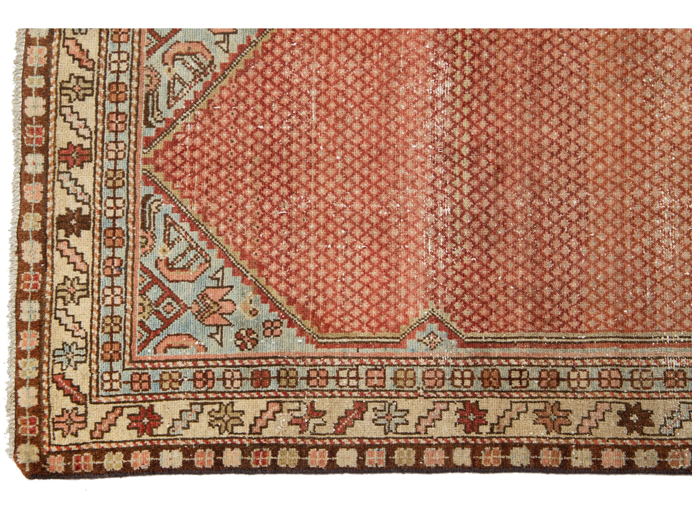 Antique Hamadan Wool Runner 3 X 10