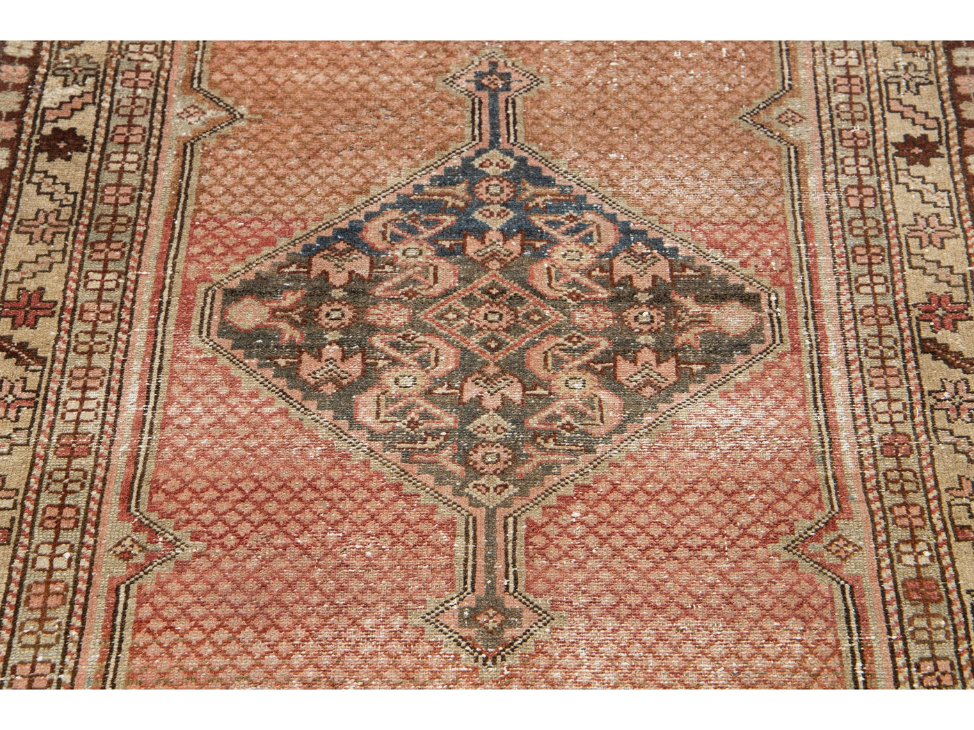 Antique Hamadan Wool Runner 3 X 10