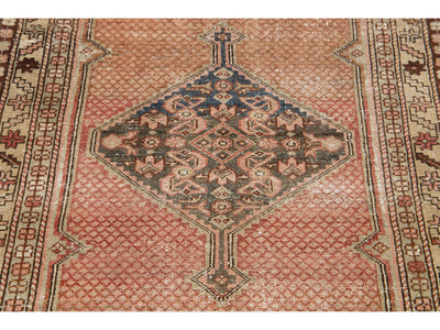 Antique Hamadan Wool Runner 3 X 10