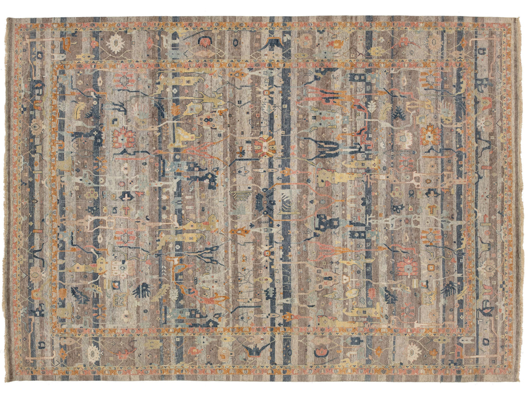 Modern Bidjar Wool Rug 13 X 18