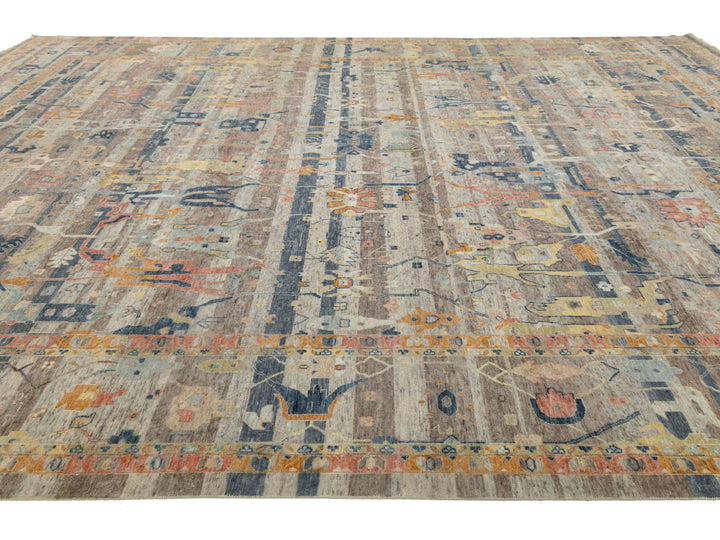 Modern Bidjar Wool Rug 13 X 18