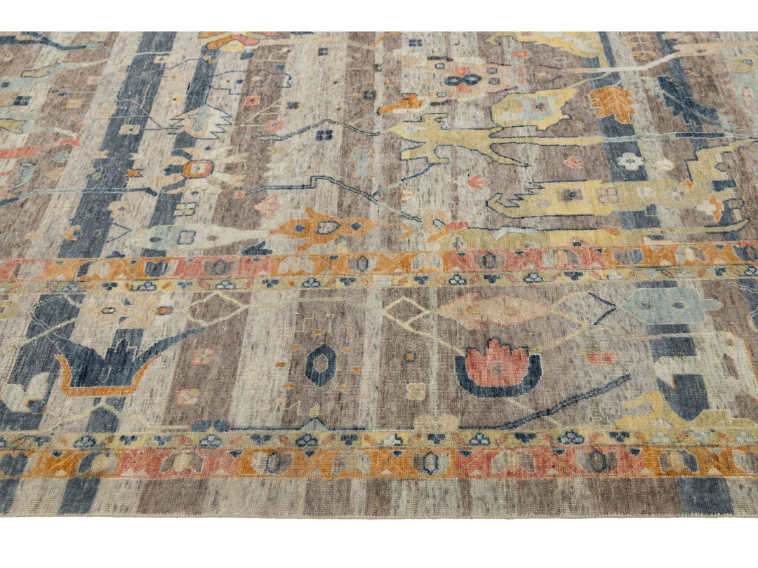 Modern Bidjar Wool Rug 13 X 18