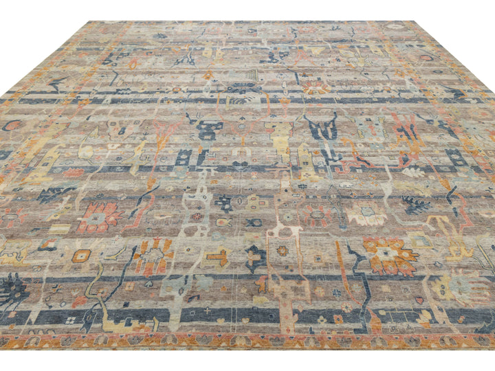 Modern Bidjar Wool Rug 13 X 18