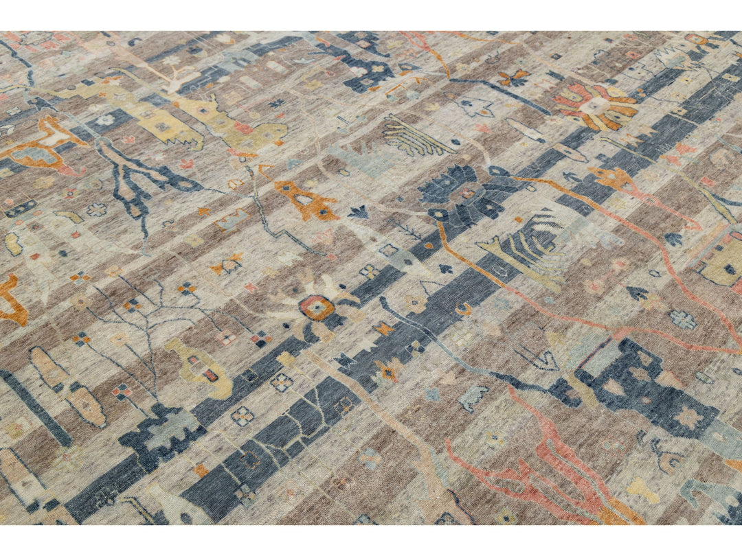 Modern Bidjar Wool Rug 13 X 18