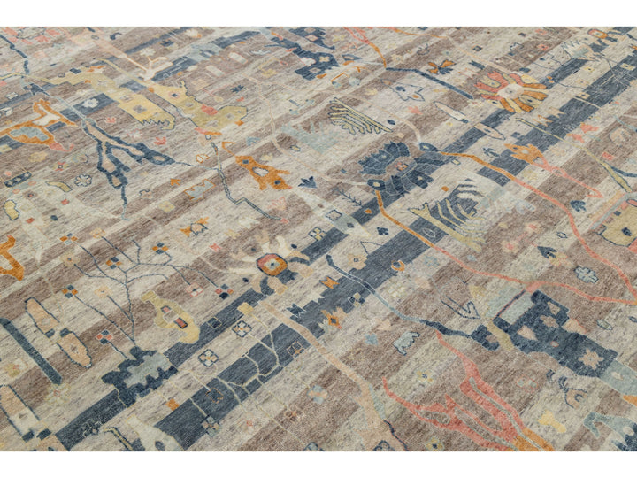 Modern Bidjar Wool Rug 13 X 18