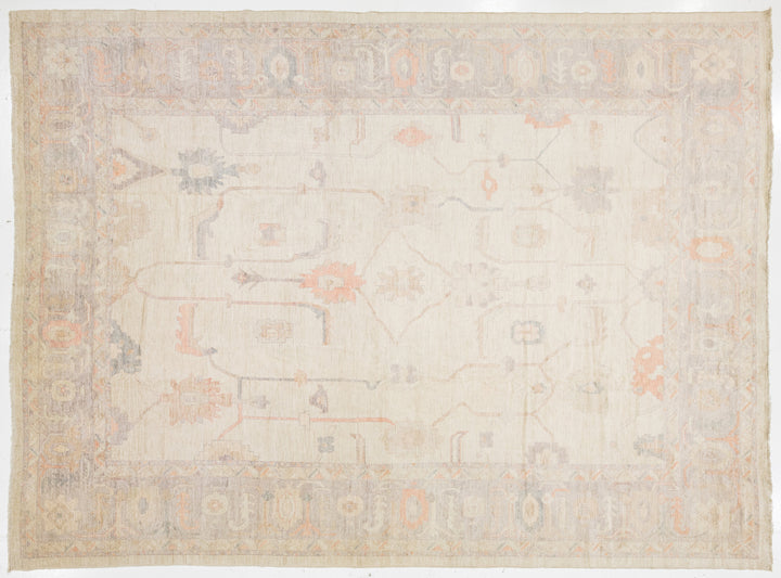 Modern Oushak Wool Rug 13 X 17