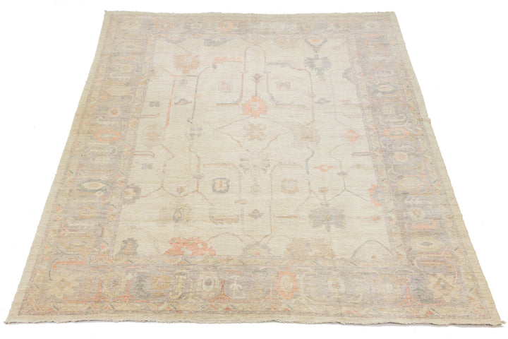 Modern Oushak Wool Rug 13 X 17