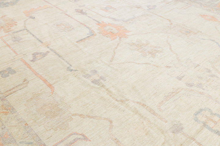 Modern Oushak Wool Rug 13 X 17