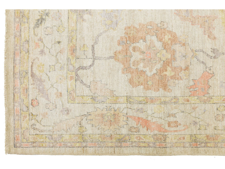 Modern Oushak Wool Rug 9 X 12