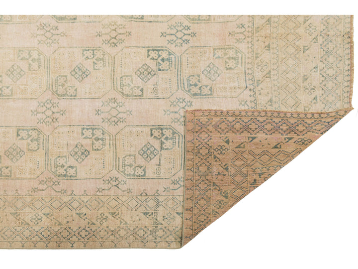 Antique Turkmen Wool Rug 10 X 14