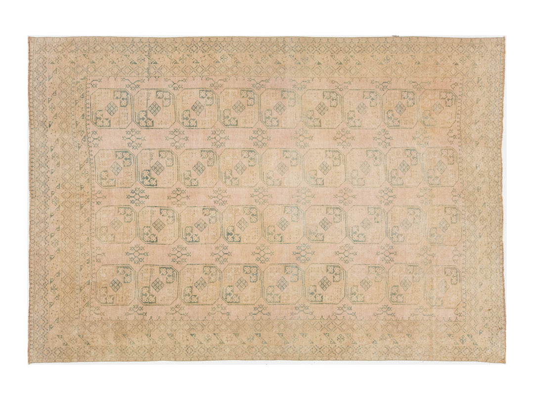 Antique Turkmen Wool Rug 10 X 14