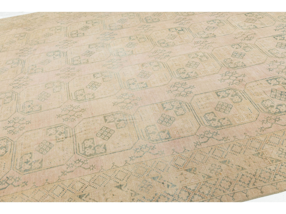 Antique Turkmen Wool Rug 10 X 14