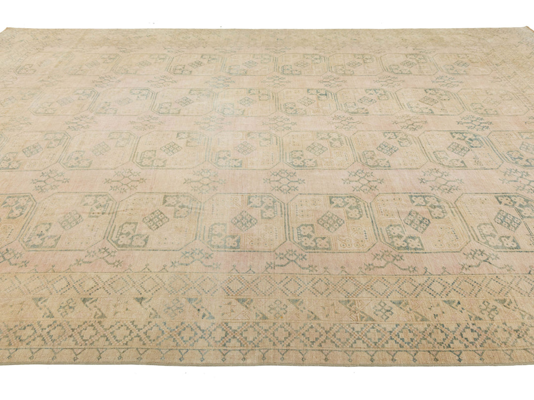 Antique Turkmen Wool Rug 10 X 14