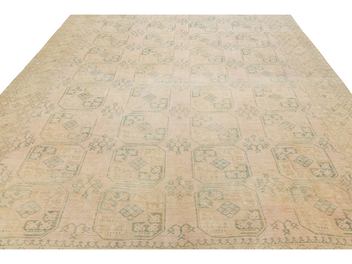 Antique Turkmen Wool Rug 10 X 14