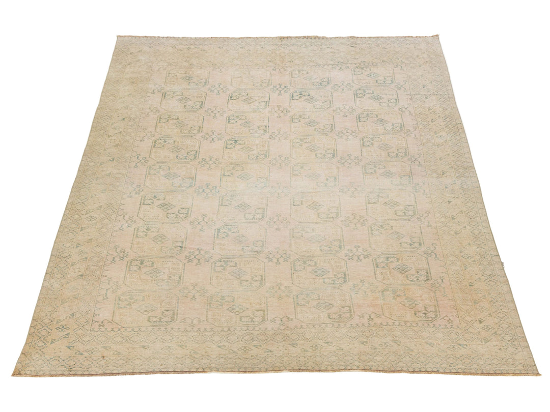 Antique Turkmen Wool Rug 10 X 14