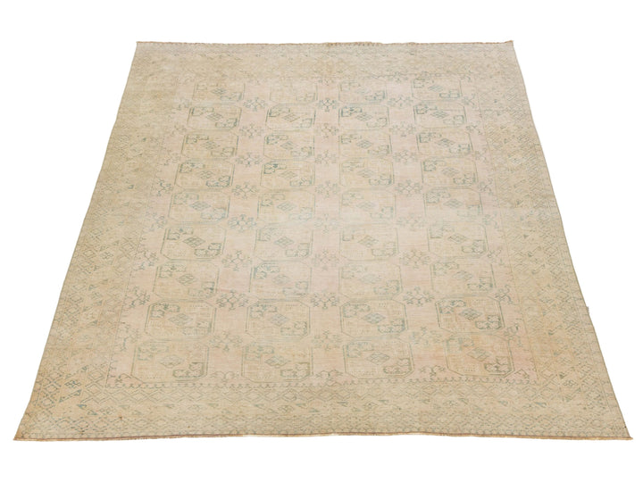 Antique Turkmen Wool Rug 10 X 14