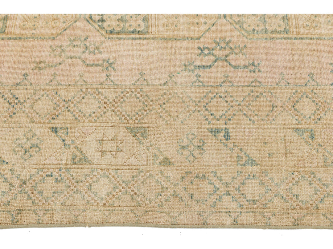 Antique Turkmen Wool Rug 10 X 14