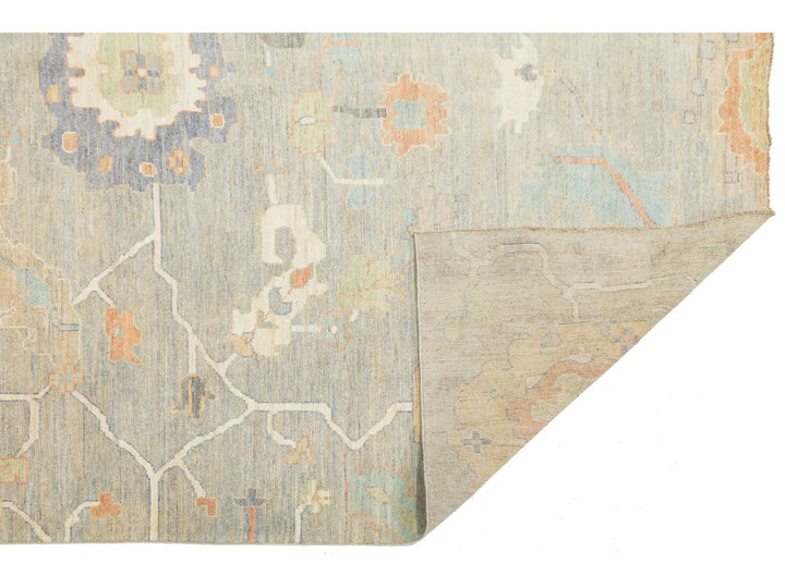 Modern Oushak Wool Rug 8 X 10