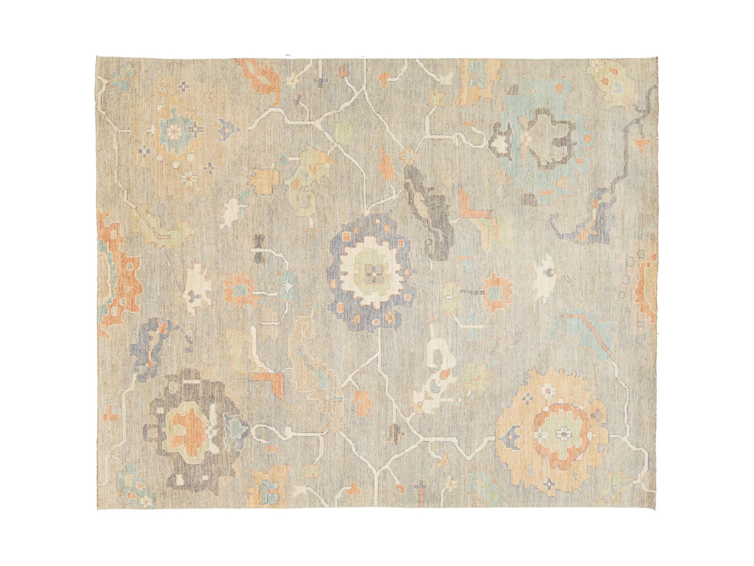 Modern Oushak Wool Rug 8 X 10
