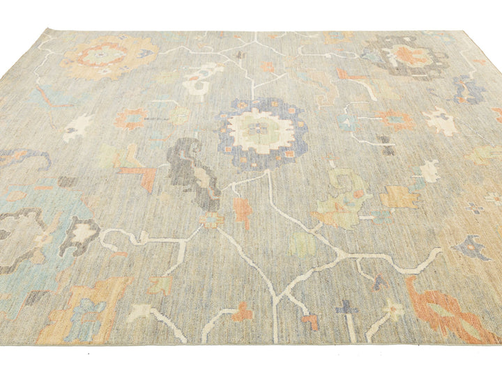 Modern Oushak Wool Rug 8 X 10