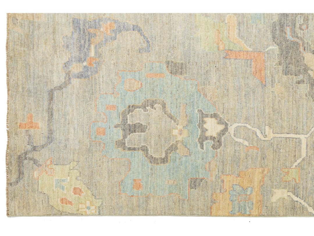 Modern Oushak Wool Rug 8 X 10