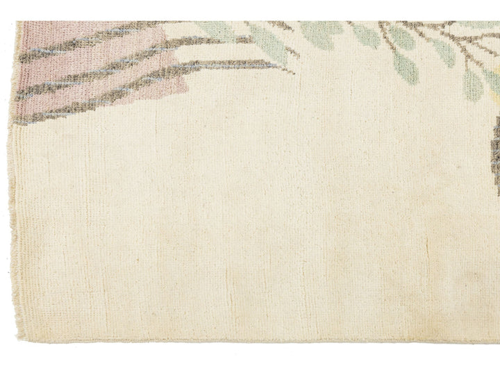 Modern Art Deco Wool Rug 4 X 6