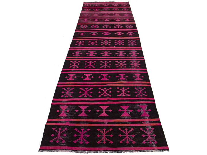 Vintage Kilim Flatweave Wool Runner 3 X 11