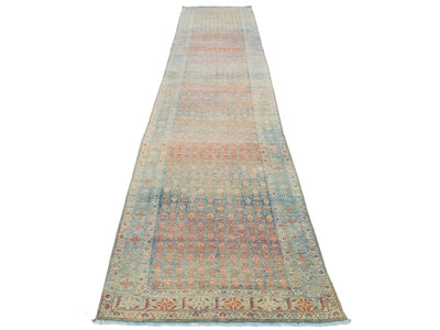 Antique Malayer Wool Runner 3 X 17