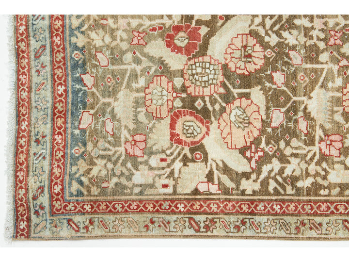 Antique Heriz Wool Runner 3 X 17