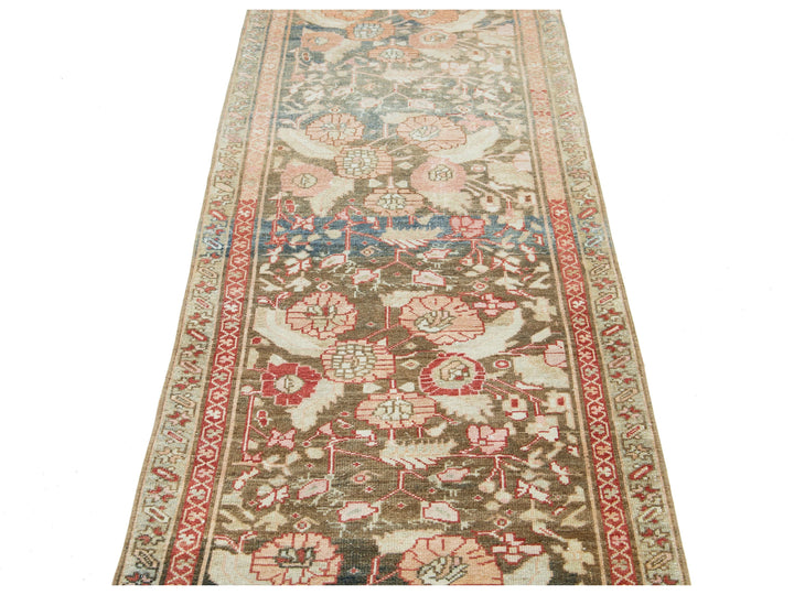 Antique Heriz Wool Runner 3 X 17
