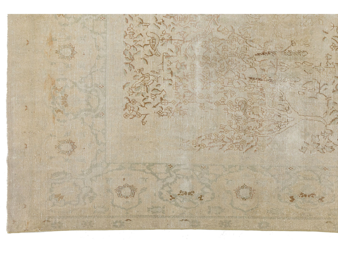 Antique Tabriz Wool Rug 9 X 13