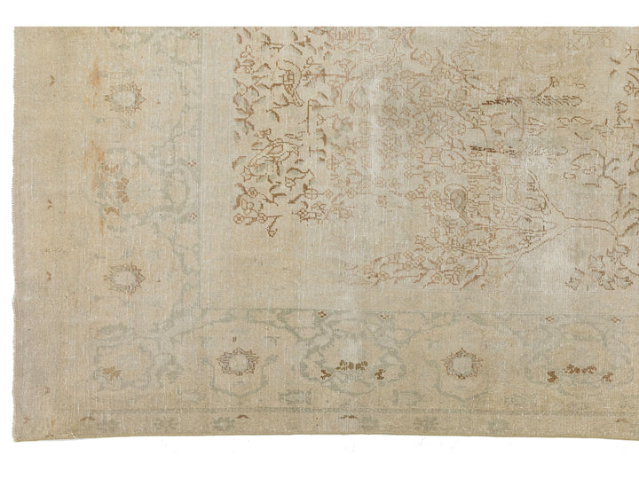 Antique Tabriz Wool Rug 9 X 13