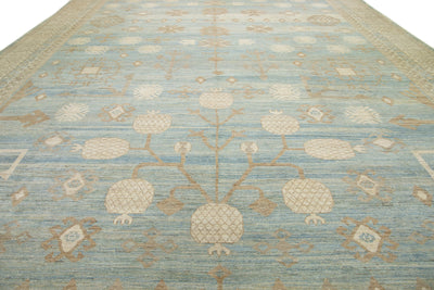 Modern Khotan Wool Rug 16 X 23